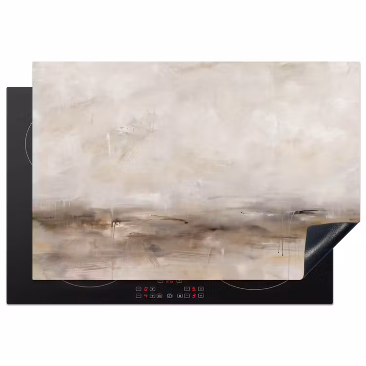 Inductie beschermer - Abstrakt - Landschap - Modern - Beige - Kunst — 1
