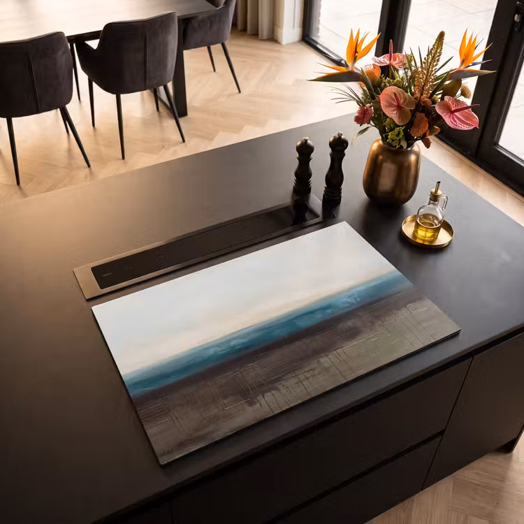 Inductie beschermer - Abstract - Landschap - Horizon - Blauw - Modern — 3