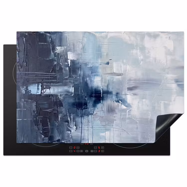 Inductie beschermer - Abstract - Textuur - Kunst - Modern - Blauw — 1