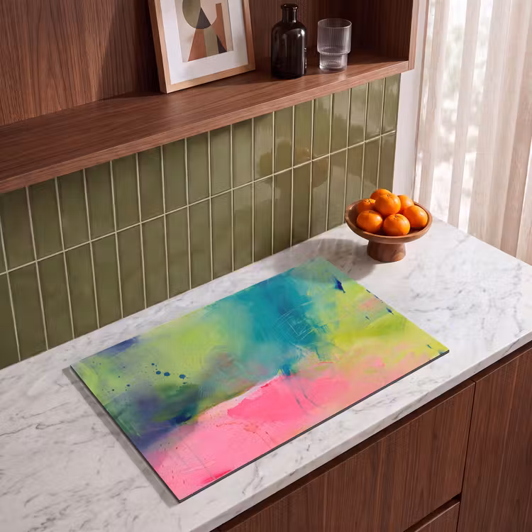 Inductie beschermer - Abstract - Kleuren - Modern - Groen - Roze — 4