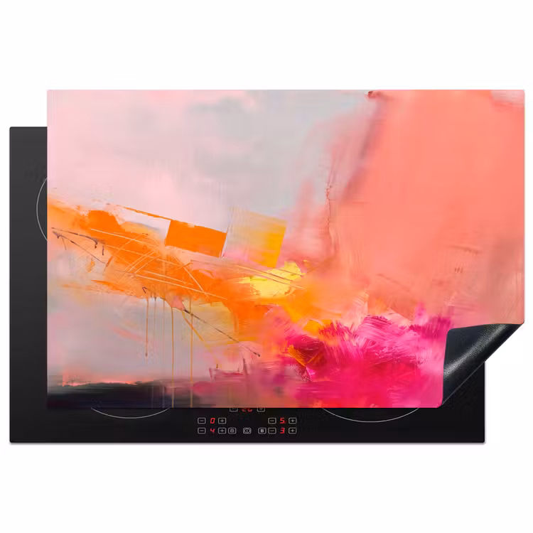 Inductie beschermer - Abstract - Kleurrijk - Modern - Roze — 1