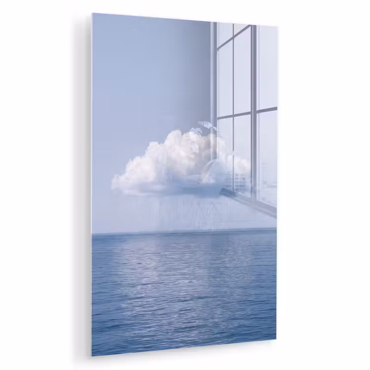 Glas schilderij - Wolk - Regen - Natuur — 1