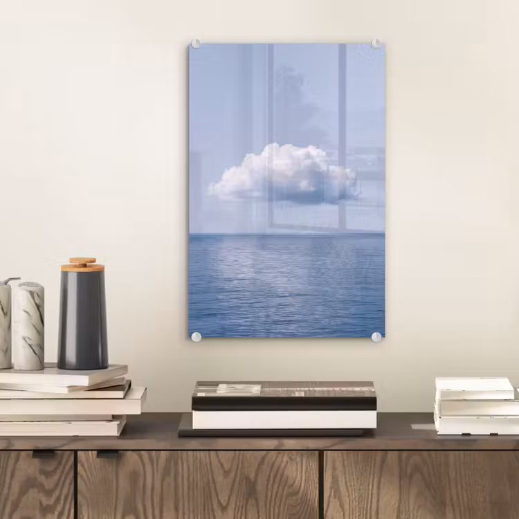 Glas schilderij - Wolk - Regen - Natuur — 2
