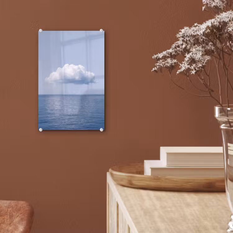 Glas schilderij - Wolk - Regen - Natuur — 6