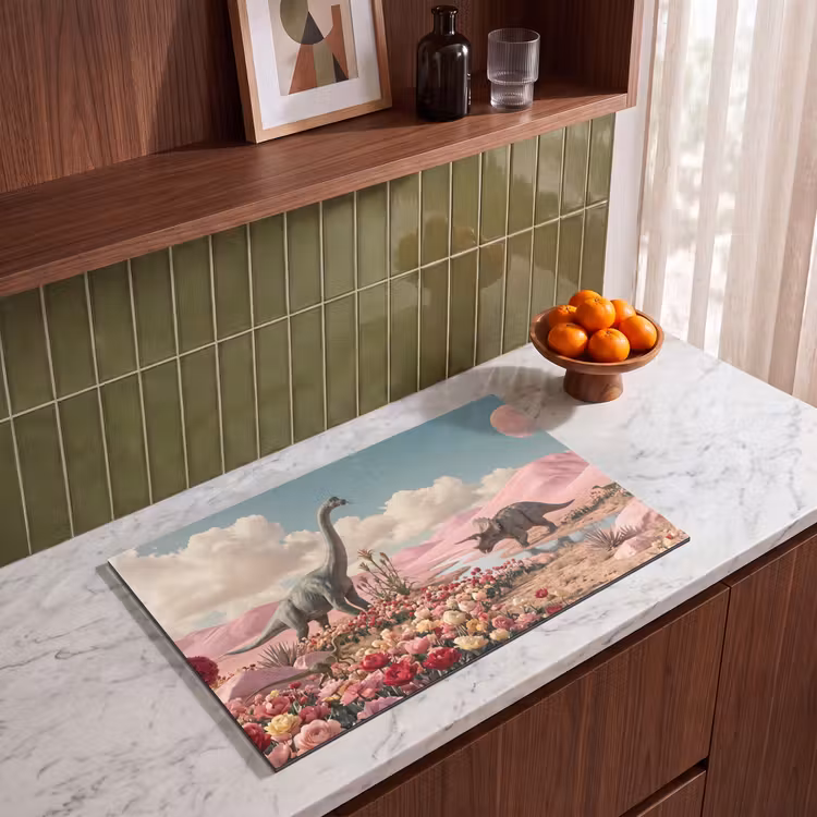 Inductie beschermer - Dinosaurus - Roze - Landschap — 4