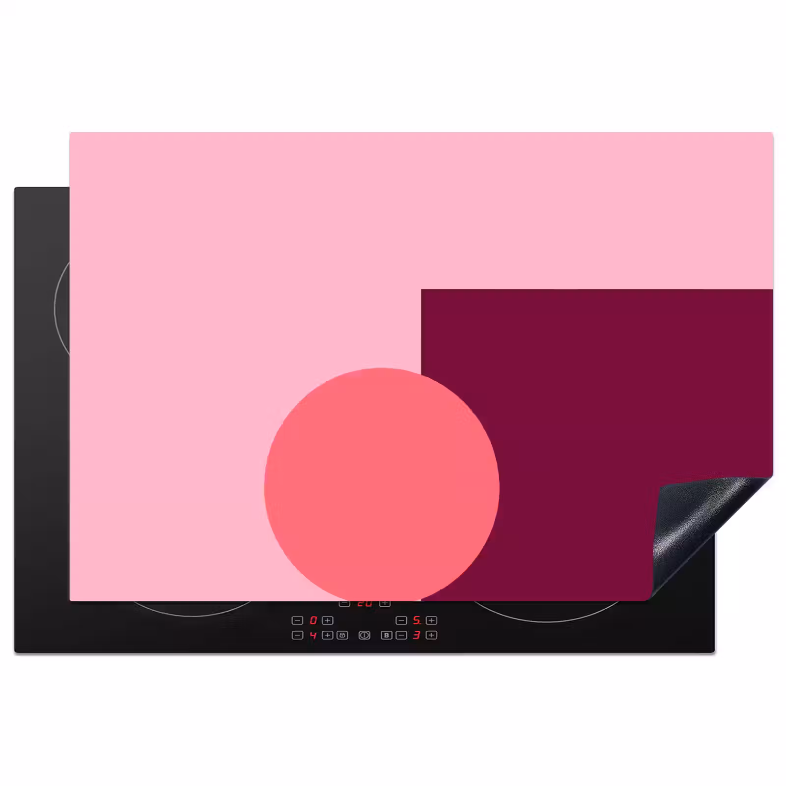 Inductie beschermer - Abstract - Vormen - Roze - Modern - Design — 1