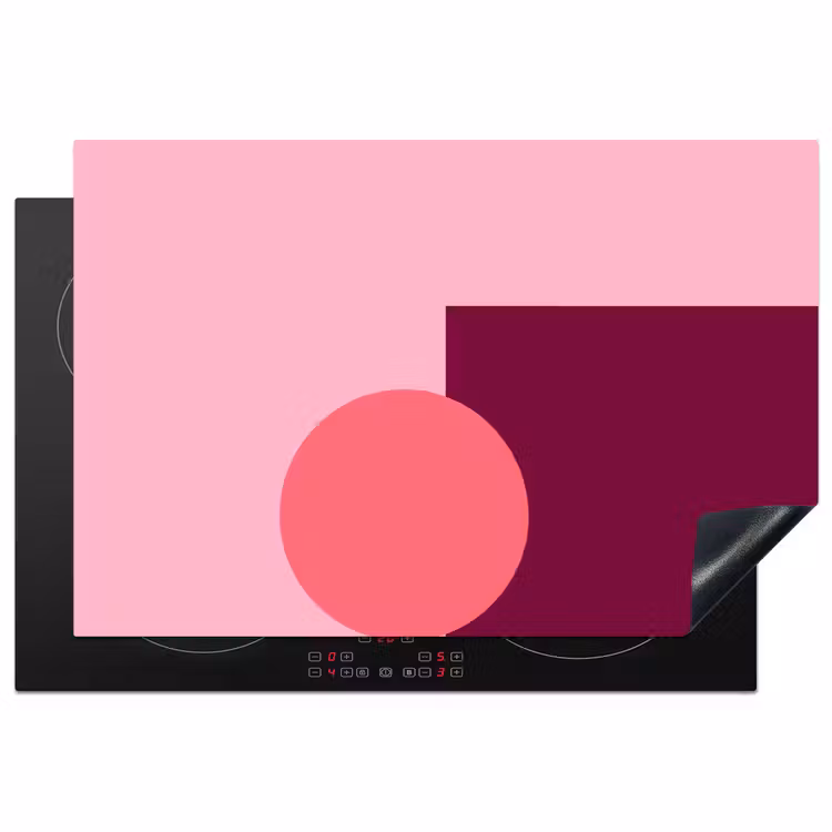 Inductie beschermer - Abstract - Vormen - Roze - Modern - Design — 1