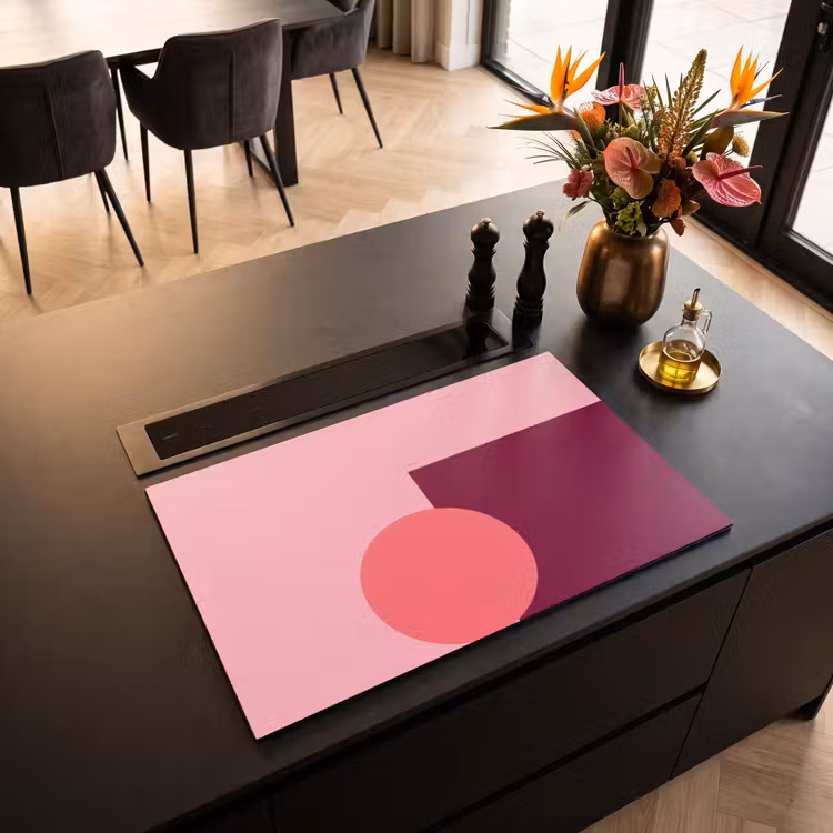 Inductie beschermer - Abstract - Vormen - Roze - Modern - Design — 3
