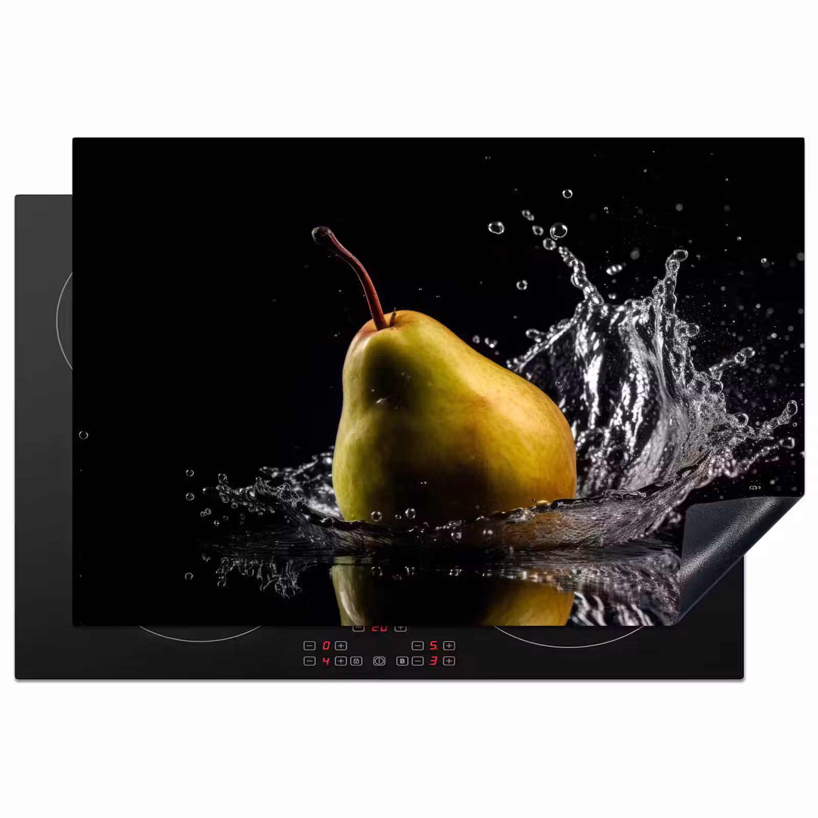 Inductie beschermer - Peer - Fruit - Water - Zwart — 1