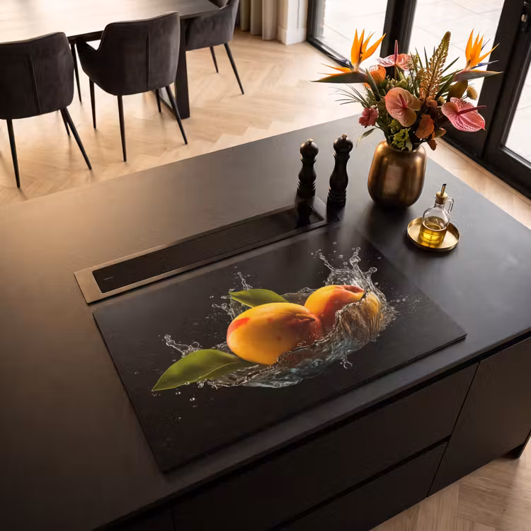 Inductie beschermer - Mango - Fruit - Water - Zwart - Bladeren — 3