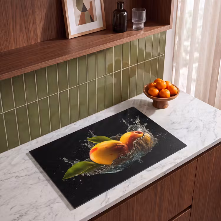 Inductie beschermer - Mango - Fruit - Water - Zwart - Bladeren — 4