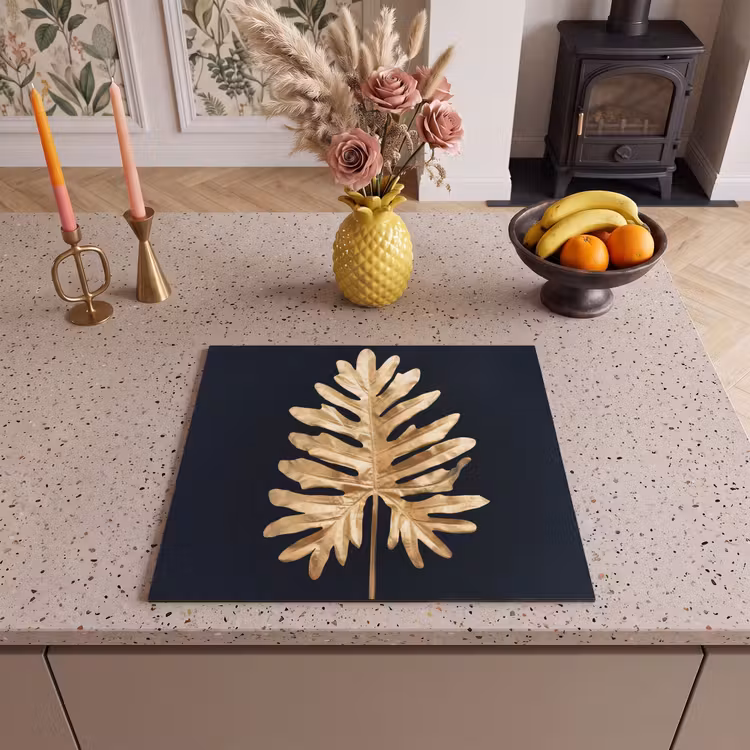Inductie beschermer - Gouden Monstera Majesteit — 5