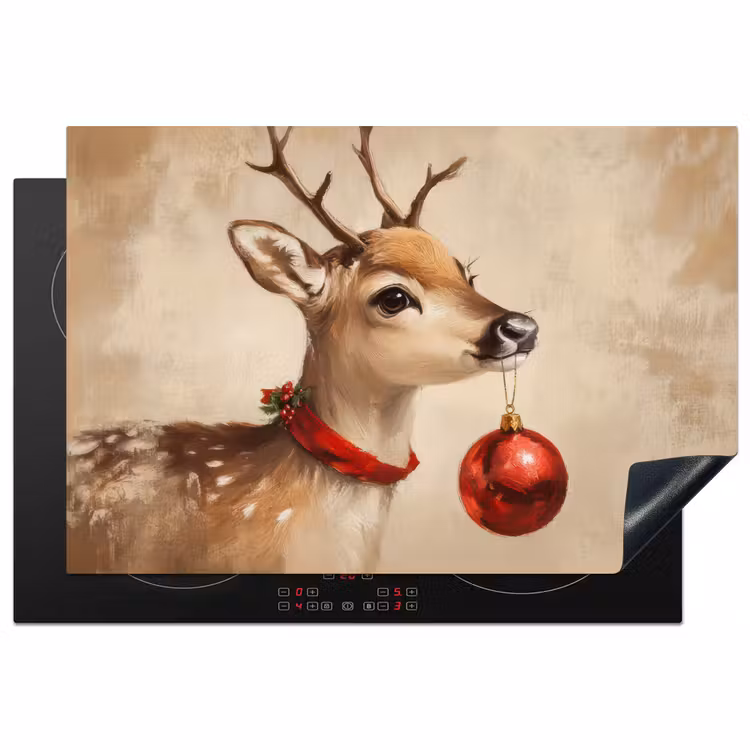 Inductie beschermer - Kerst - Hert - Gewei - Kerstbal - Rendier — 1