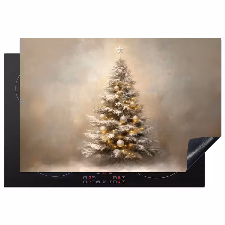 Inductie beschermer - Kerst - kerstboom - Sneeuw - Art — 1