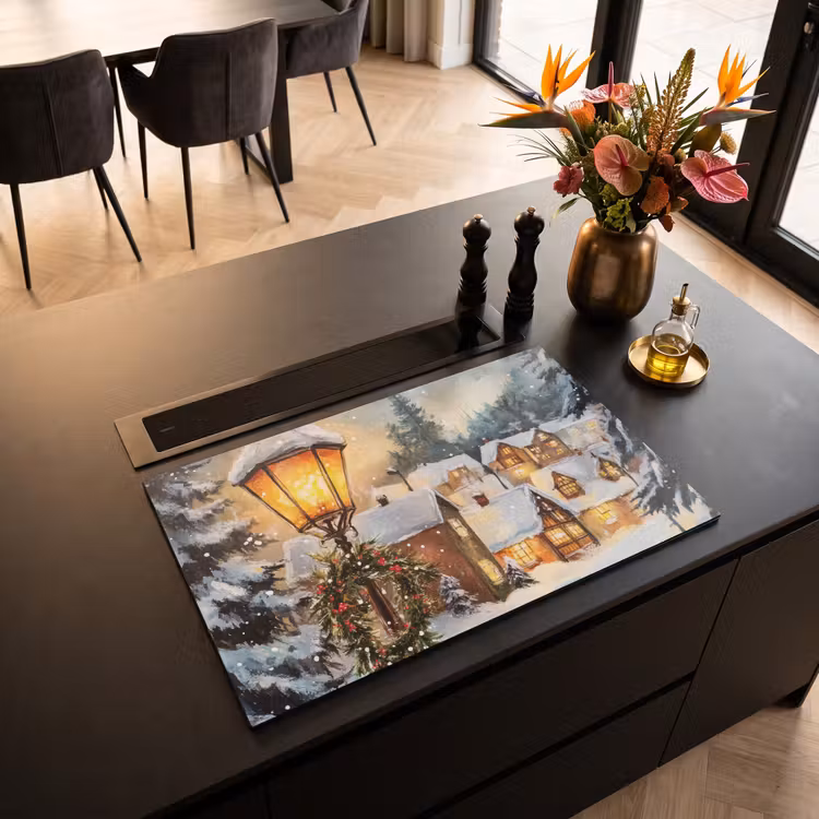 Inductie beschermer - Kerstdorp - Huizen - Sneeuw - Kerst — 3