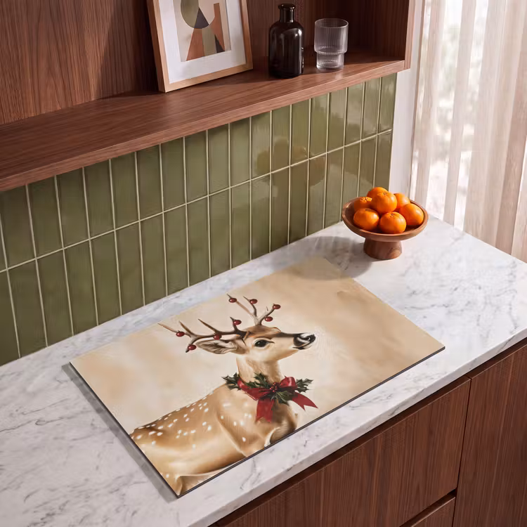 Inductie beschermer - Gewei - Kerst - Rendier - Rood — 4