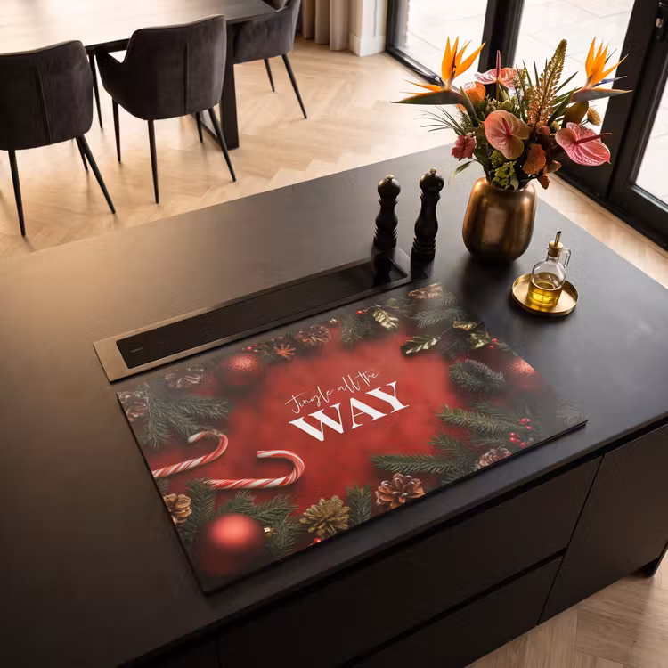 Inductie beschermer - Kerst - Quote - Rood - Kerstballen — 3