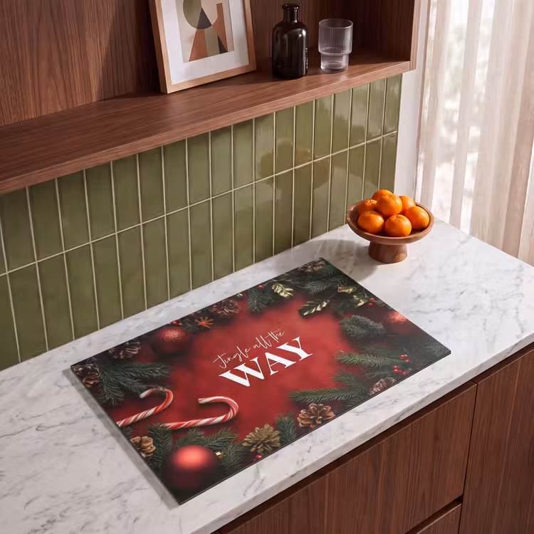 Inductie beschermer - Kerst - Quote - Rood - Kerstballen — 4