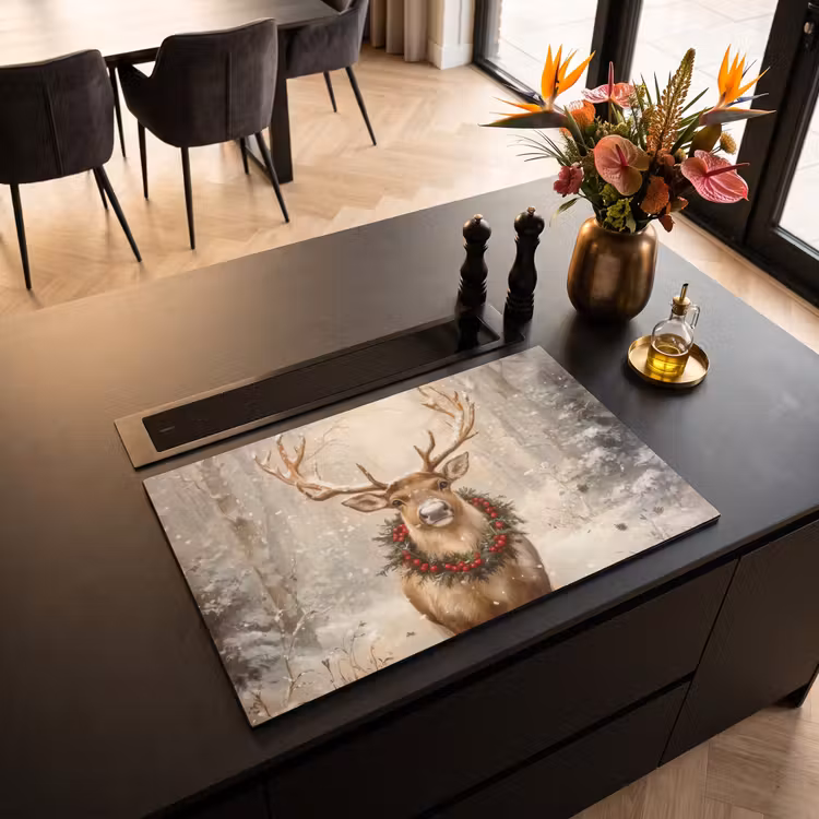 Inductie beschermer - Kerst - Rendier - Winter - Krans — 3