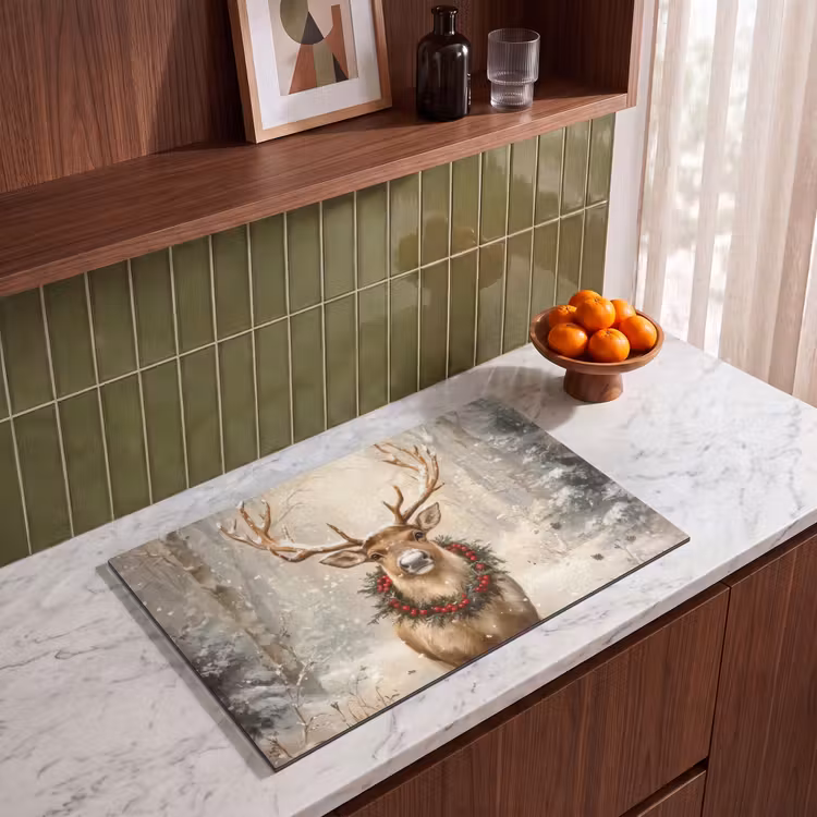 Inductie beschermer - Kerst - Rendier - Winter - Krans — 4