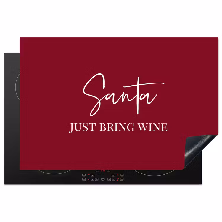 Inductie beschermer - Santa - Wine - Rood - Kerst - Kerstman — 2