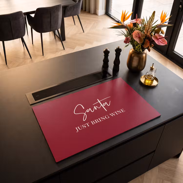 Inductie beschermer - Santa - Wine - Rood - Kerst - Kerstman — 3