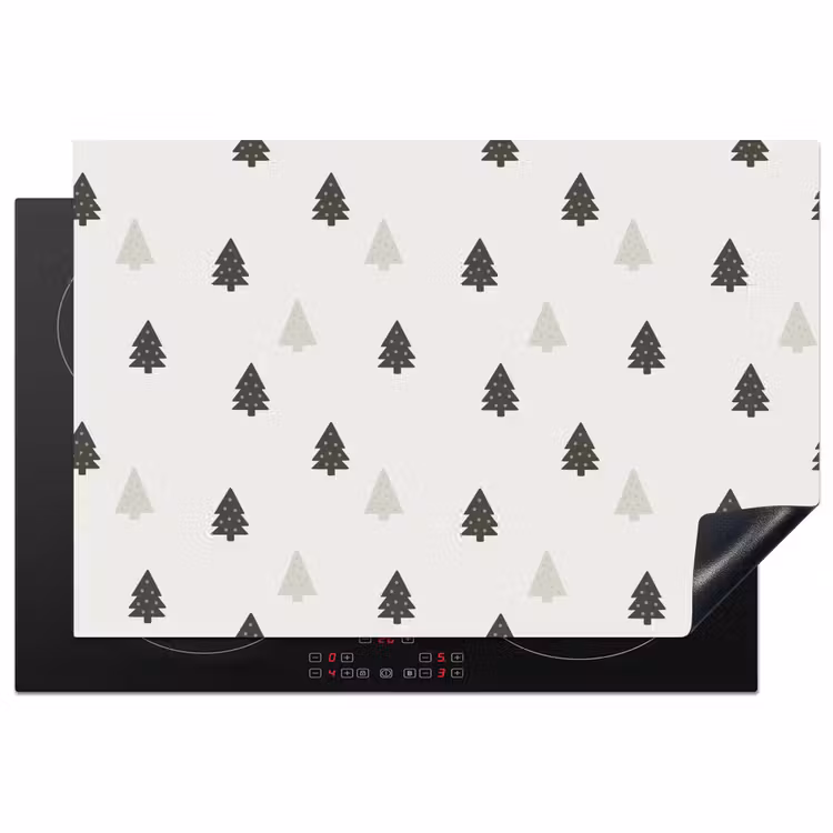 Inductie beschermer - Illustratie - Kerstbomen - Wit — 1