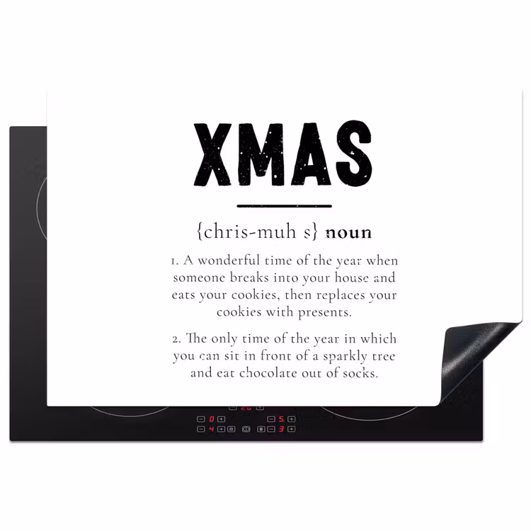 Inductie beschermer - Kerst - Wit - Xmas - Quotes - Feestdagen — 2