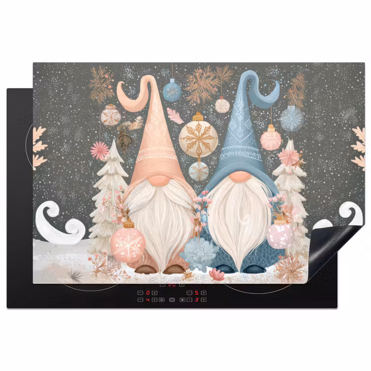 Inductie beschermer - Kerst - Gnomen - Pastel — 1