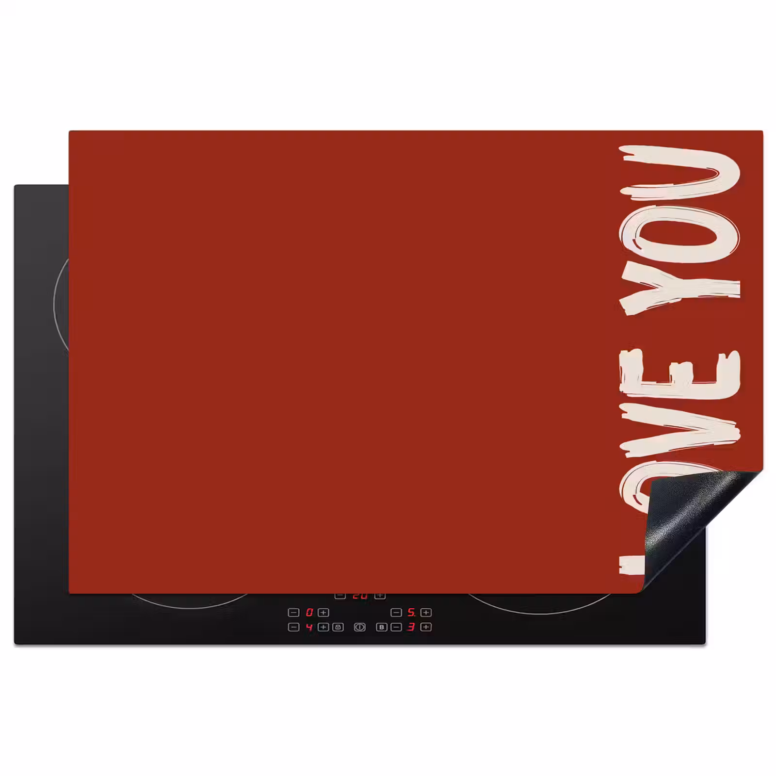 Inductie beschermer - Schuin - Loveyou - Rood — 1