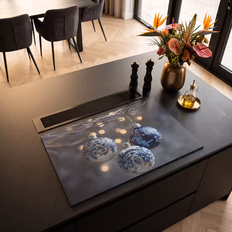 Inductie beschermer - Kerstbal - Versierd - Blauw — 3