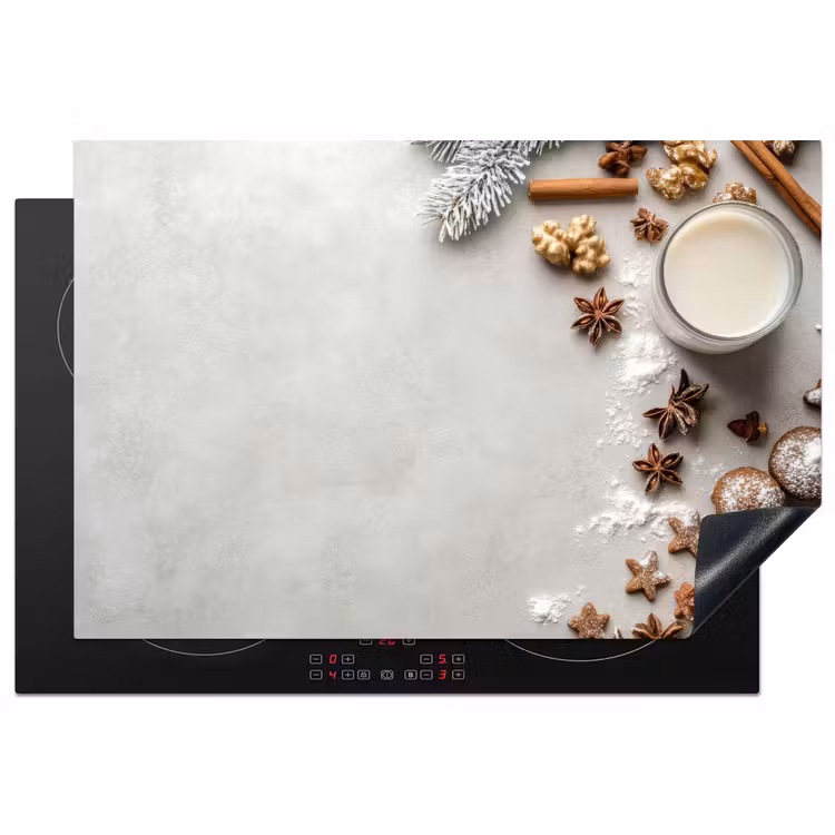 Inductie beschermer - Kruiden - Winter - Melk - Beton — 2