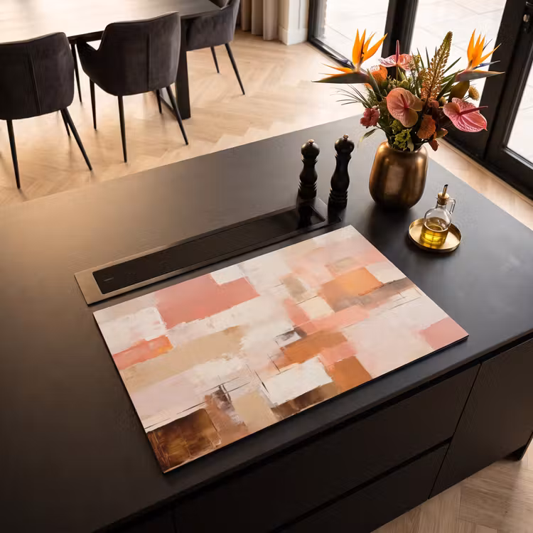 Inductie beschermer - Kunst - Roze - Abstract — 3