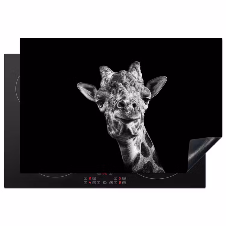 Inductie beschermer - Giraffe - Dier - Zwart - Wit — 2