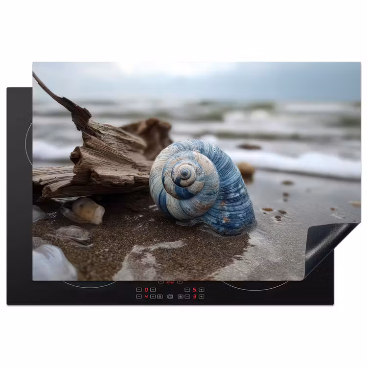 Inductie beschermer - Schelp - Strand - Blauw - Zee — 2