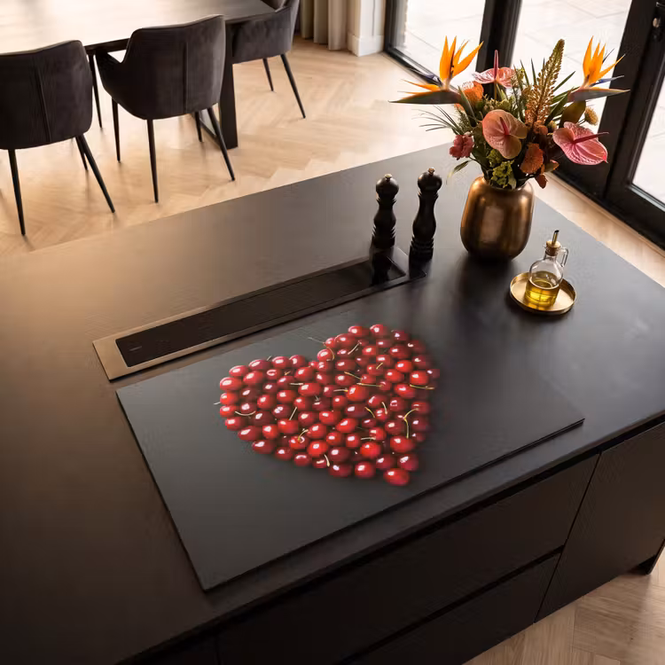 Inductie beschermer - Kersen - Hart - Rood - Zwart — 3