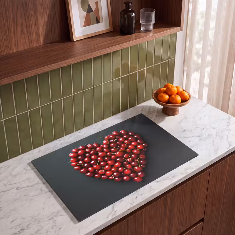 Inductie beschermer - Kersen - Hart - Rood - Zwart — 4