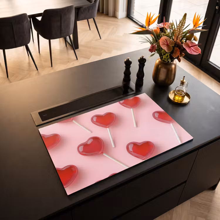 Inductie beschermer - Lollies - Hartjes - Roze — 3