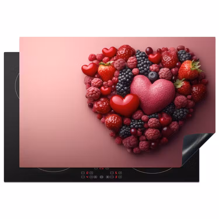 Inductie beschermer - Fruit - Hartjes - Aardbeien - Frambozen - Bosbessen — 2