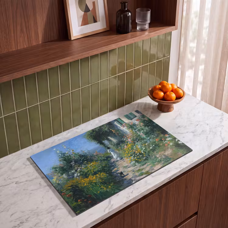 Inductie beschermer - Kat - Vrouw - Bloemen - Huis — 4