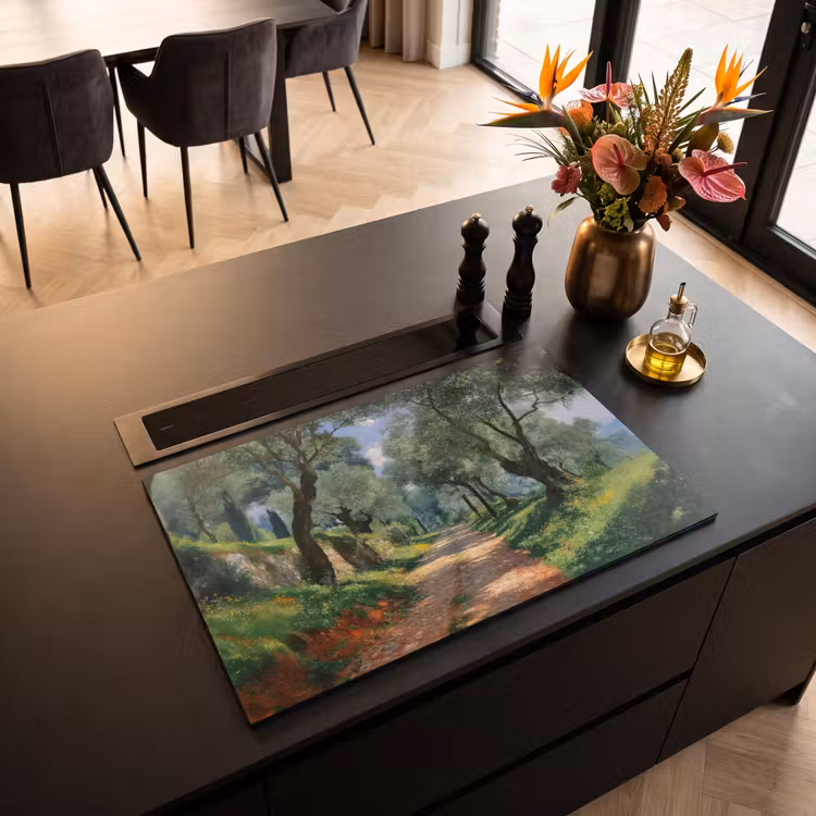Inductie beschermer - Pad - Bomen - Schaduw - — 3