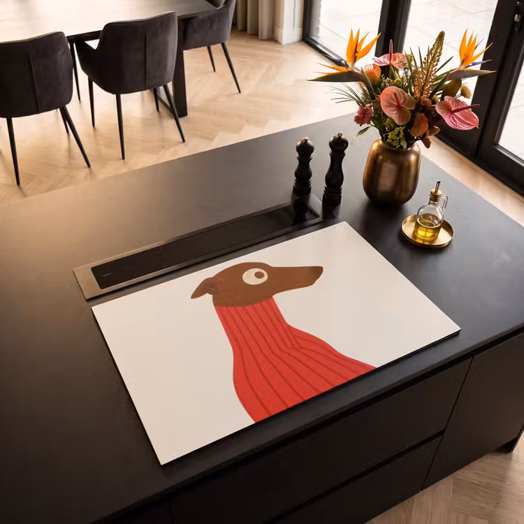 Inductie beschermer - Silhouet - Hond - Trui - Rood — 3