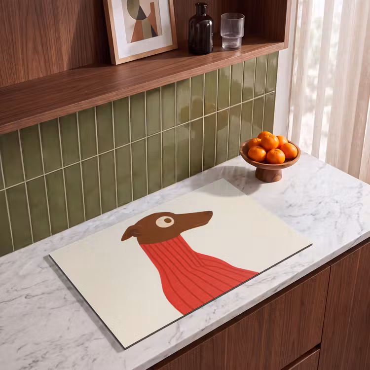 Inductie beschermer - Silhouet - Hond - Trui - Rood — 4