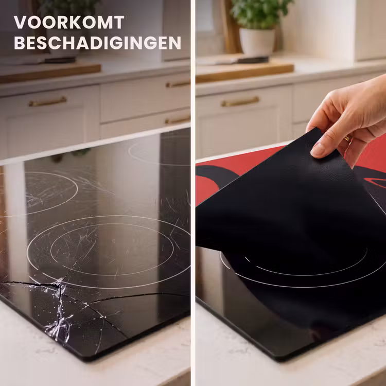 Inductie beschermer - Kat - Zwart - Staart — 2