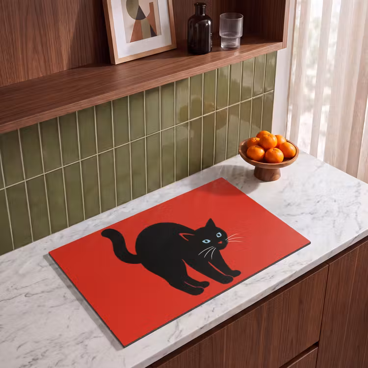 Inductie beschermer - Kat - Zwart - Staart — 4