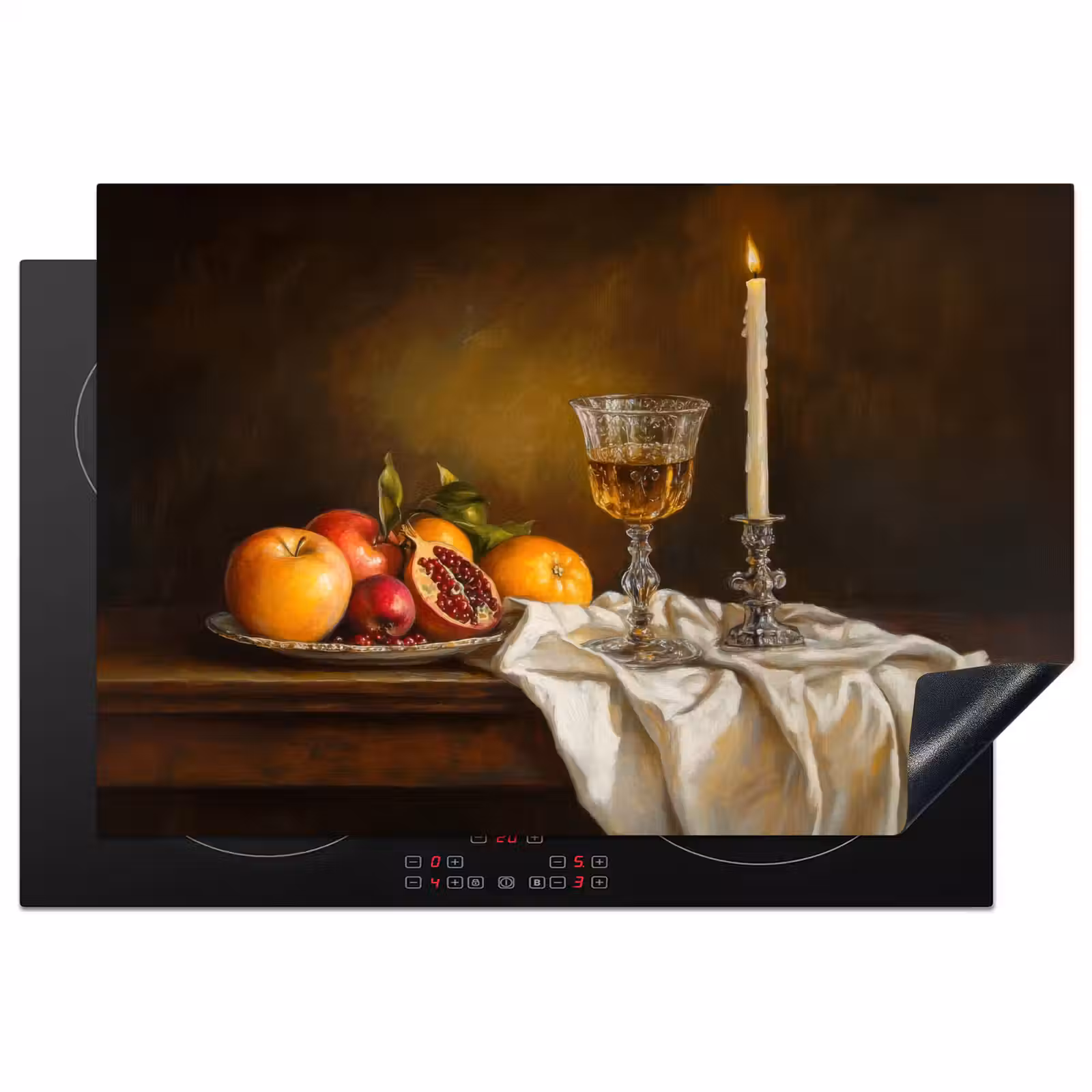 Inductie beschermer - Fruit - Stilleven - Wijn - Kaars — 1