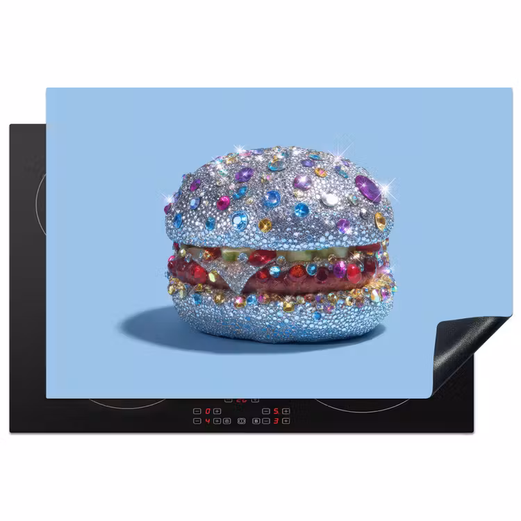 Inductie beschermer - Glitters - Hamburger - Blauw — 2