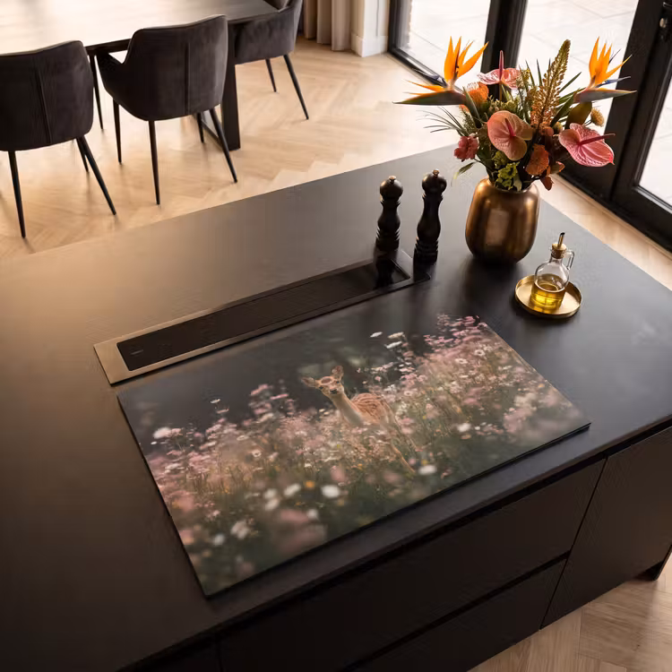 Inductie beschermer - Hert - Wilde bloemen - Bos — 3
