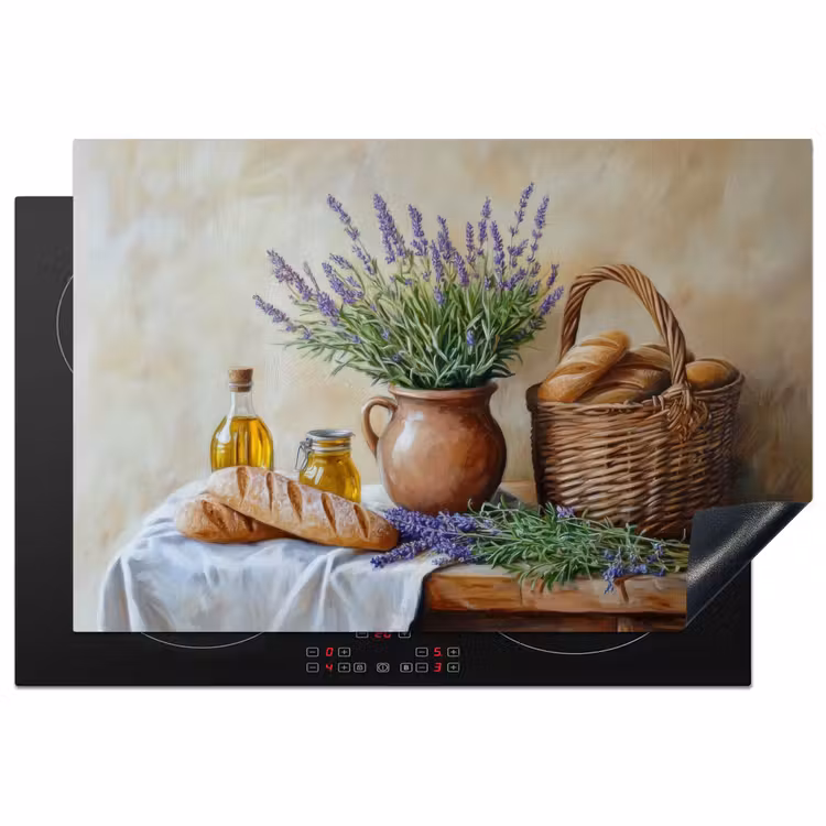 Inductie beschermer - Lavendel - Brood - Stilleven — 1