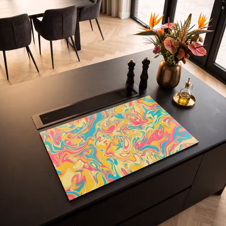 Inductie beschermer - Geel - Roze - Blauw - Retro — 3